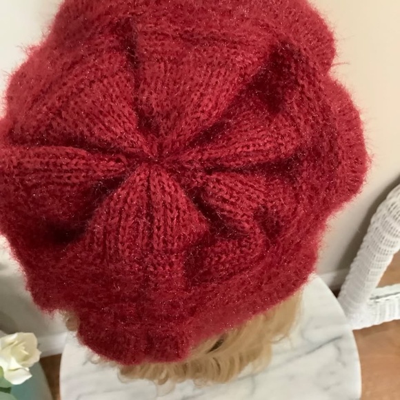 NWT Lined Cherry Red Cap - fits average - Picture 3 of 6